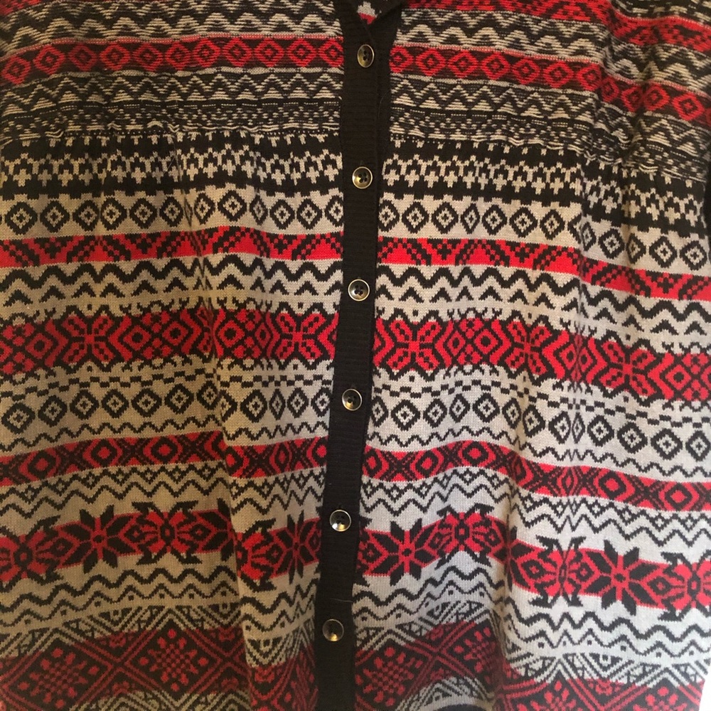 tribal print cardigan